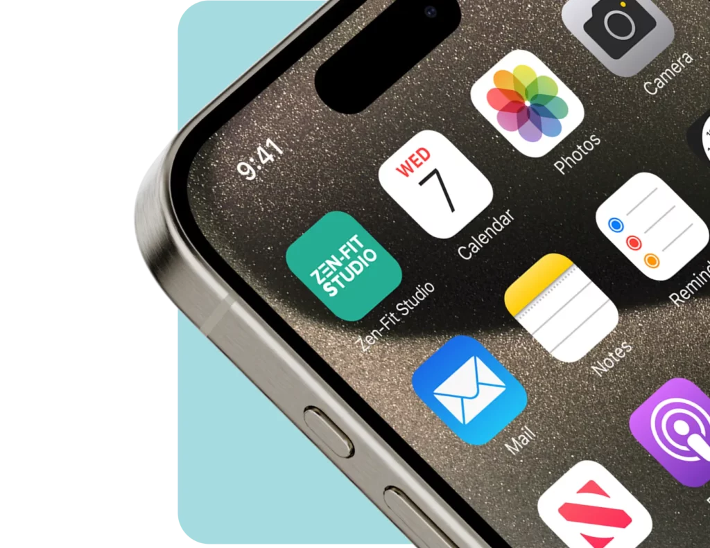 créations mockup application iphone zen-fit studio mathisrb