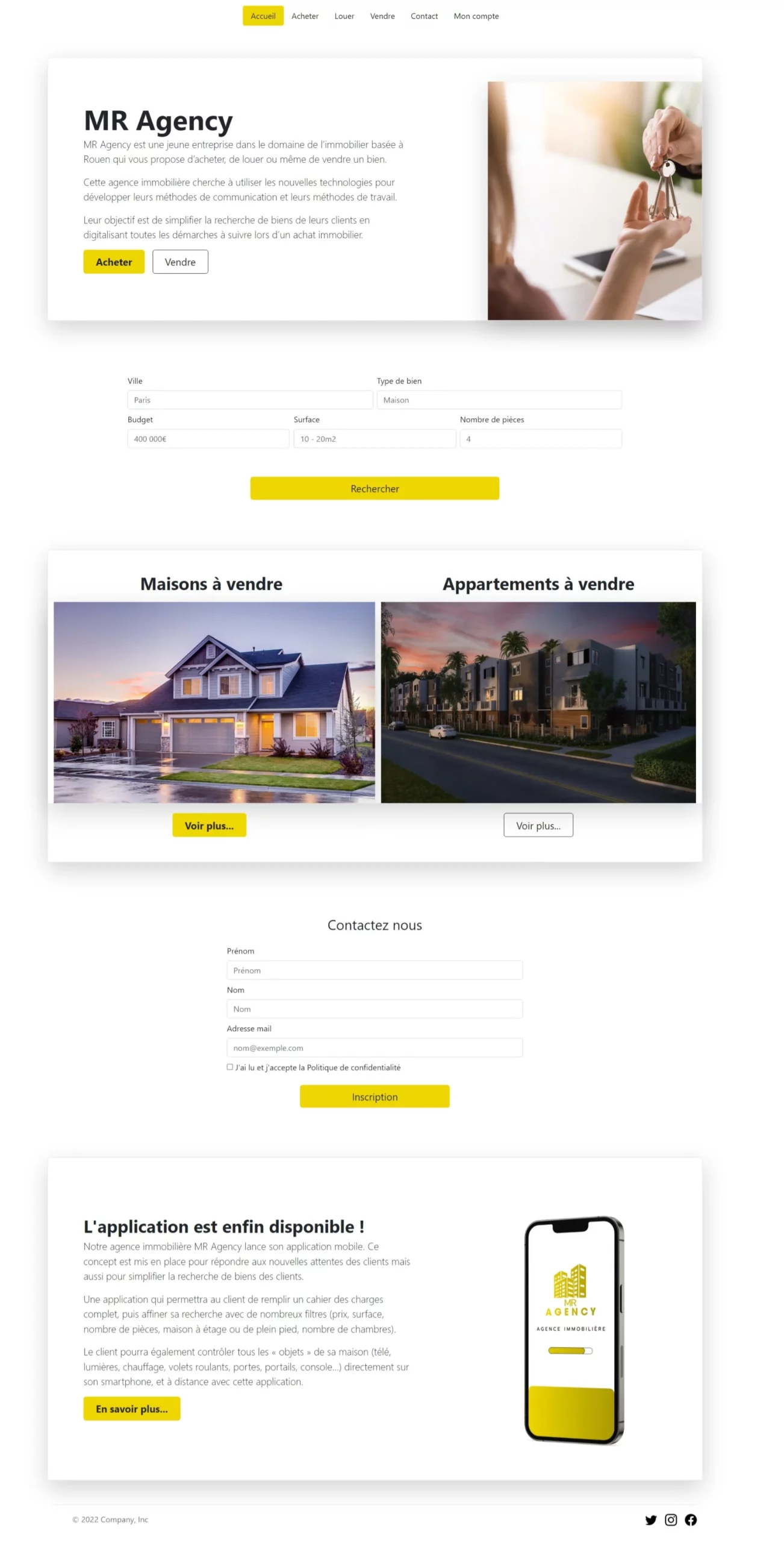 site internet html css mr agency mathisrb